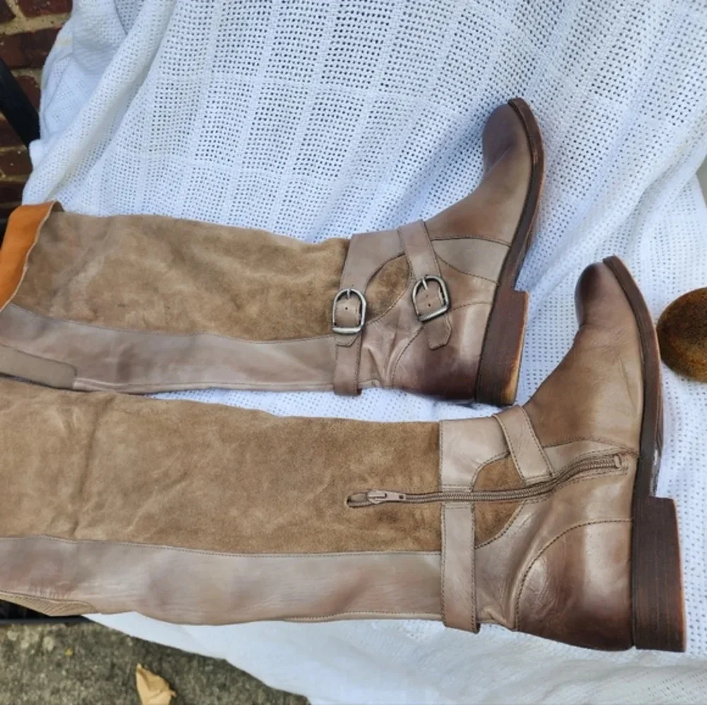 Lucky Brand Over the‎ Knee Neutral Boots 9.5